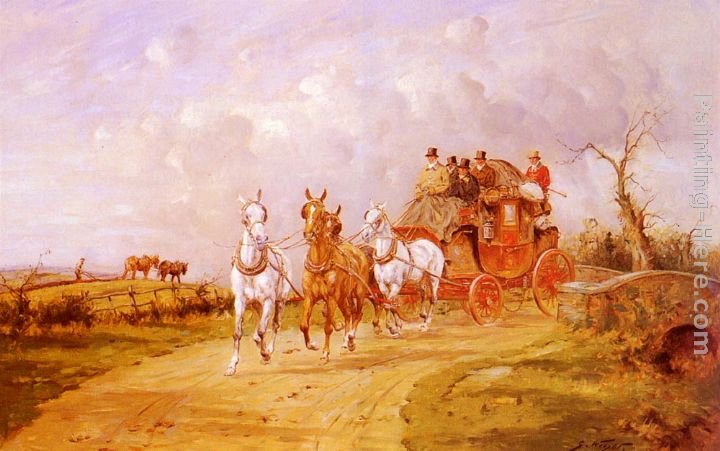 George Wright The Royal Mail Crossing A Bridge